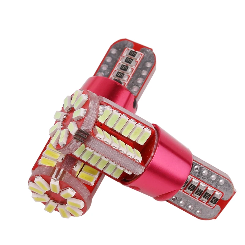 Bombilla de señalización de cuña automática para coche, lámpara de estacionamiento blanca, roja, amarilla y azul, sin Error, T10, W5W, 192, Canbus,