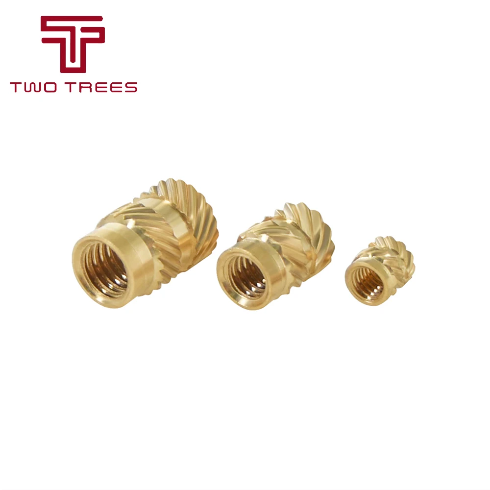 Mellow Brass Hot Melt Inset Nuts Heating Molding Copper Thread 3D Printer SL-type Double Twill Knurled Injection Brass Nut