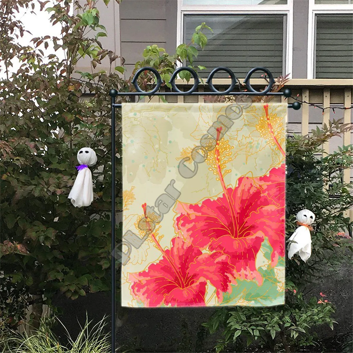 Alohawaii Flag Hawaii Clematis Humming Bird Flag 3D All Over Printed House Flag & Garden Flags Hanging House Decoration