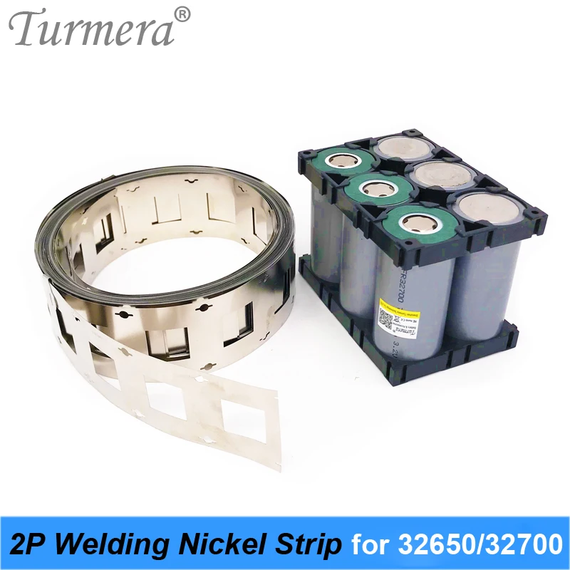 32650 32700 2P Welding Nickel 0.15mm* 42mm for Lifepo4 Battery Nickel Strip with Screw Hole Use 32650 32700 Lifepo4 Battery Pack