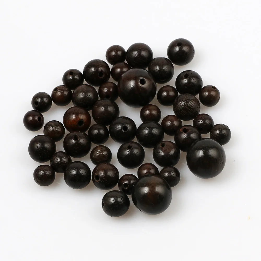 6/8/10/12/15mm Burmese Sandalwood Wooden Spacer Beads Round Balls Natural Wood Loose Beads For Jewelry Making Diy Accessories