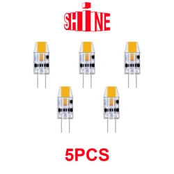 Super brilhante lustre g4 1.2w sílica gel 12v cob 5 pçs conduziu a luz da lâmpada