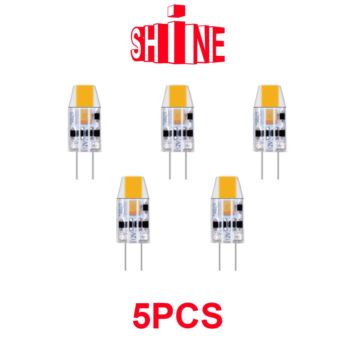 Super Bright Chandelier G4 1.2W Silica Gel 12V COB 5pcs Led Lamp Light