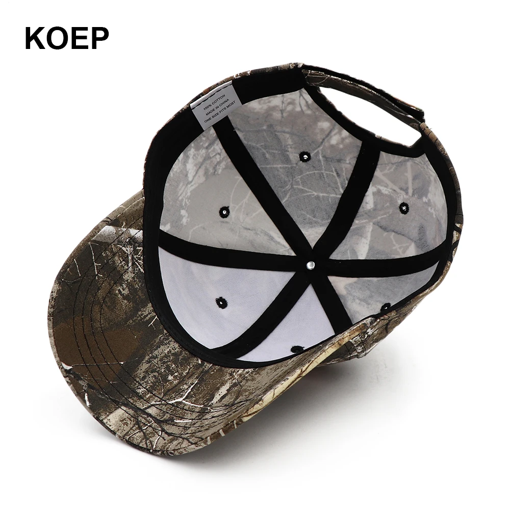 KOEP 2021 New Arrival Camo Baseball Caps Casquette Camouflage Cap Men Outdoor Fishing Hat Hunting Dad Hats CAMRTCAEDGE