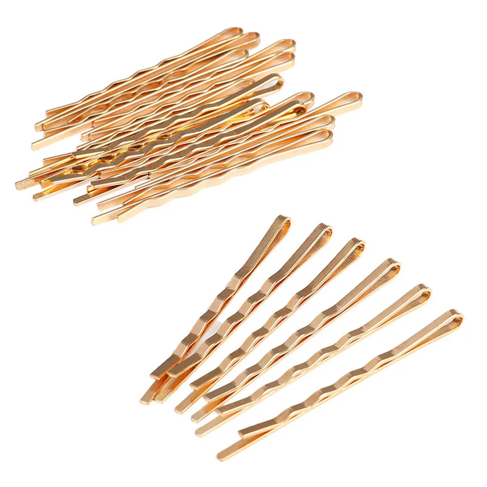 10 pcs/set of Golden Hair Clip Ladies Girls Wave Hairpin Styling Accessories Salon Invisible Retro Practical Hair Clip