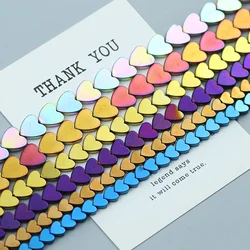 Love Heart Shape Hematite Beads Natural Stone for Jewelry Making 6 8 10mm Pendant Spacer Loose Beads DIY Bracelet Ear studs 15''