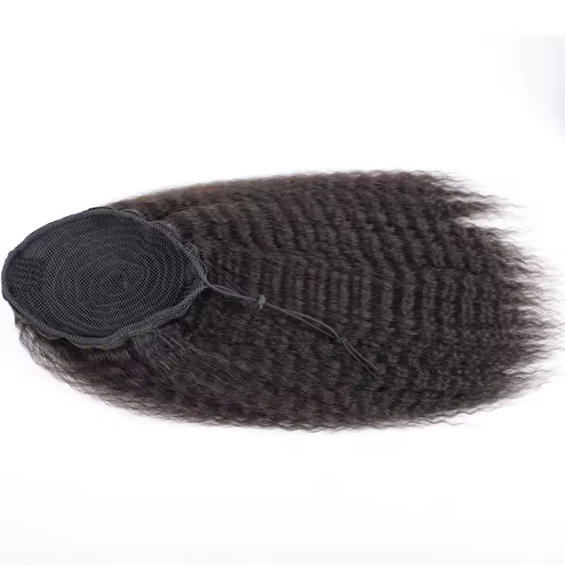 Fake Synthetic Drawstring Ponytail Elastic Hair Extension For Women Kinky Curly Ponytail Synthetic Hair High Puff Afro Hairpiece - Image 4
