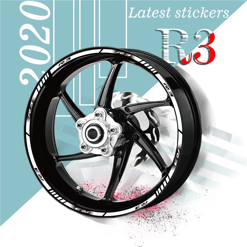 

New Motorcycle inner wheel Stickers rim reflective decoration decals car accessories For YAMAHA R3 r3
