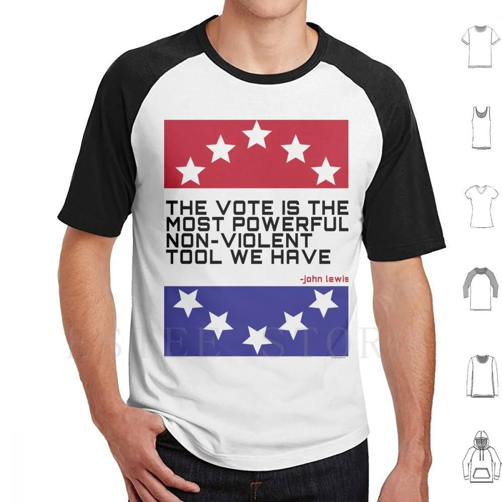 The Vote Is The Most Powerful Non-Violent Tool We Have . John Lewis Quotes T Shirt Print Cotton Good Trouble John Lewis Trouble