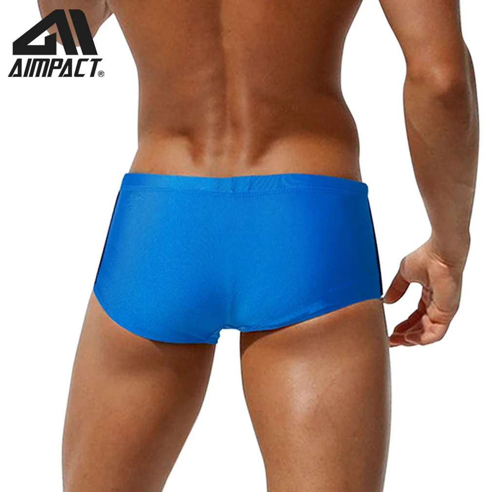 Men\'s Swim Trunks Spring and Summer AIMPACT Men\'s Swim Shorts Solid Bathing Suit  Fashion Hot Spring  Drawstring Swimwear AM8186