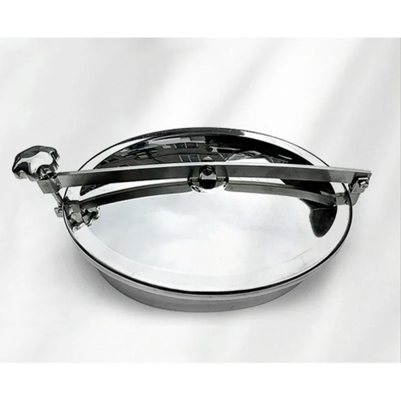 Stainless Steel SUS304 Manhole Cover Mirror Polished Quick Open Hand Wheel Manhole Normal Pressure Manhole