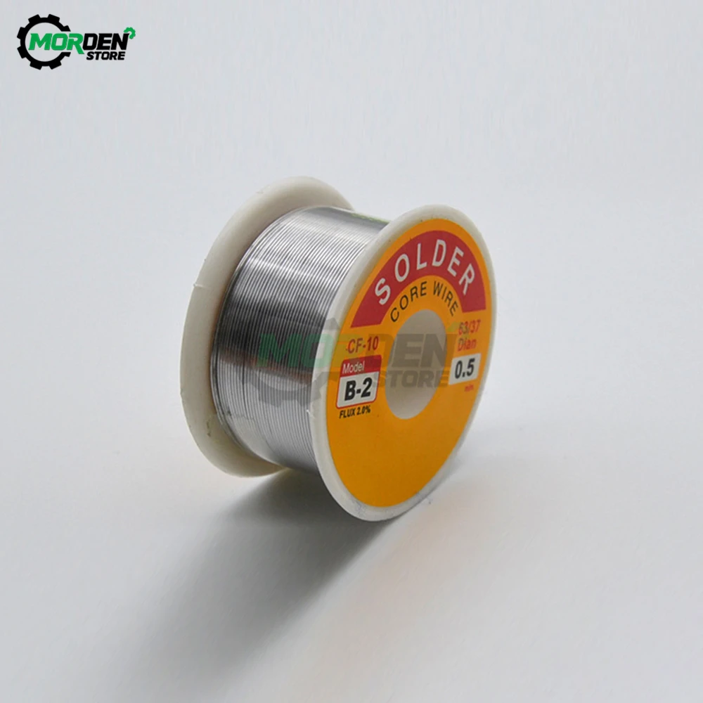 100g 0.5/0.6/0.8/1/1.2/1.5 mm 63/37 FLUX 2.0% 45FT Tin Lead Tin Wire Melt Rosin Core Solder Soldering Wire Roll No-clean