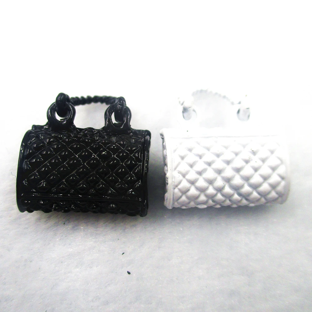 6pcs OL Style Bags With Flower Enamel Charms Clothes Handbags Alloy Pendants DIY Earring Bracelet Jewelry Accessory XL428