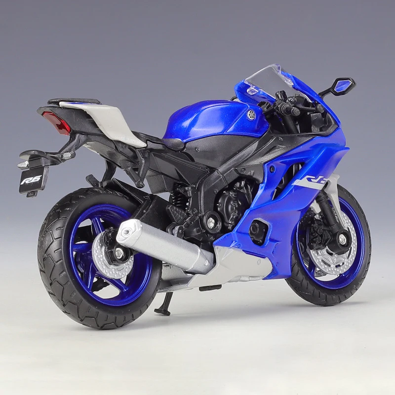 Welly-modelos de motocicleta YAMAHA 2020 YZF R6, modelo de aleación, moto de carreras en miniatura, juguete para colección de regalos, 1:18