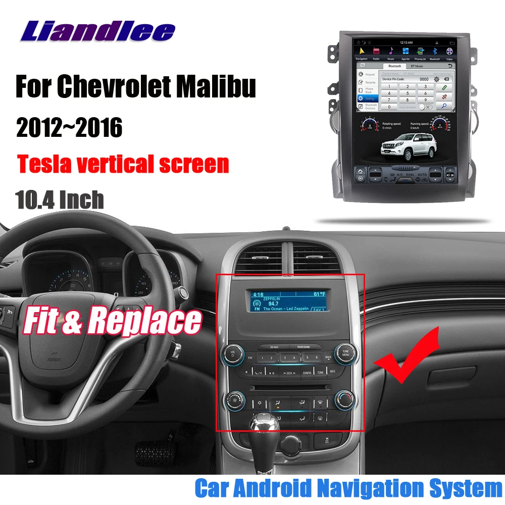 

Android For Chevrolet Malibu 2012~2016 Stereo Car Tesla Vertical Screen Carplay BT GPS Navi Navigation Map Camera Media