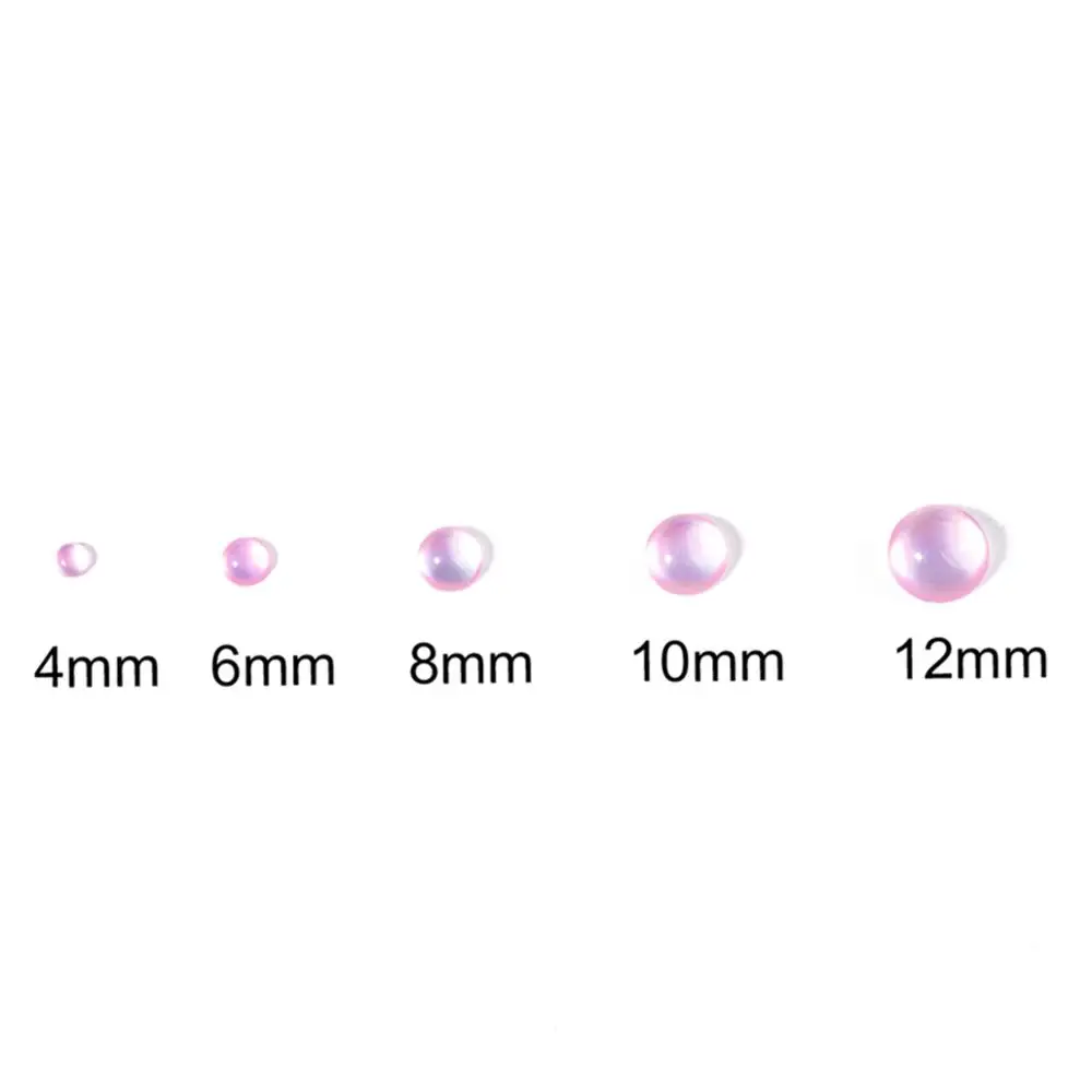 4 6 8 10 12mm Round Flat Back Spacer Clear Resin Cabochon Red White Blue Pink 20-50Pcs DIY Jewelry Accessories Findings
