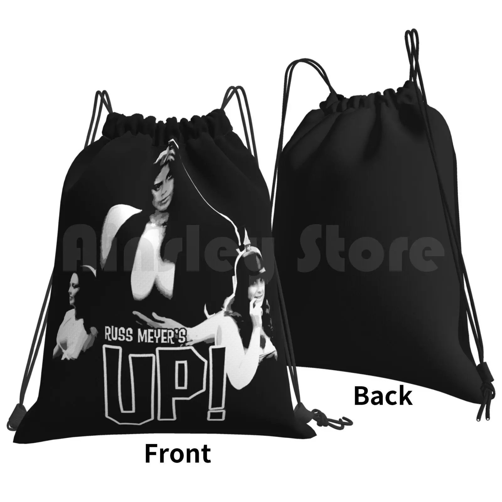 Up! Backpack Drawstring Bag Riding Climbing Gym Bag Russ Meyer Exploitation Exploitation Films Movies Vintage Movies Retro