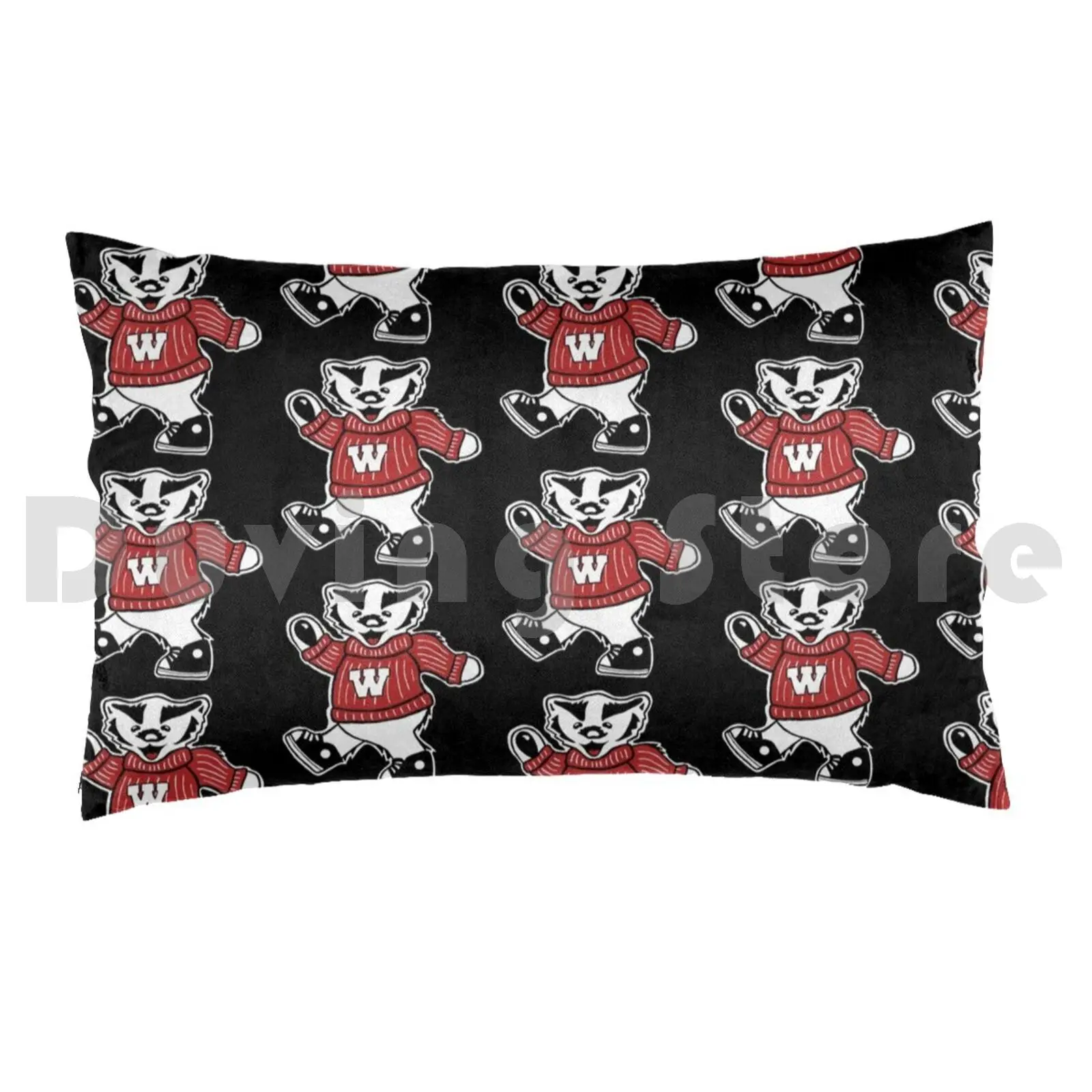 Wisconsin Bucky Badger Dancing Bear Pillow Case 20*30 Inch Wisconsin Bucky Badgers Madison