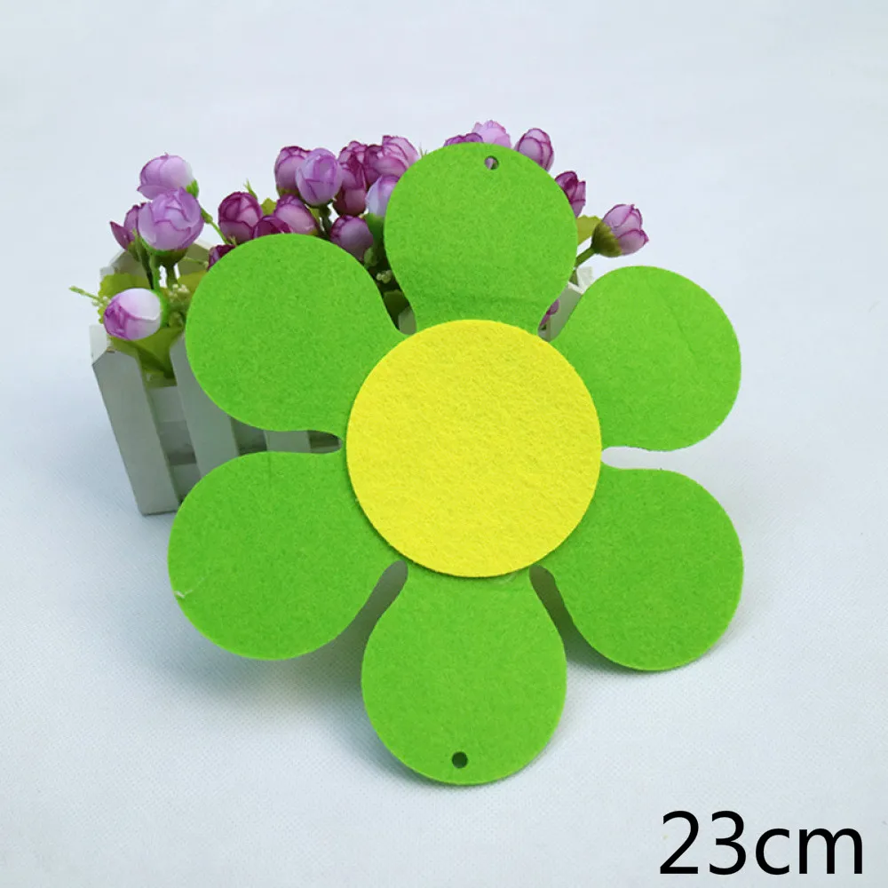 T-N 22cm adesivi murali fiori colorati tessuto feltro spesso decorazione scuola materna appendiabiti Non tessuto accessori artigianali fiore fai da