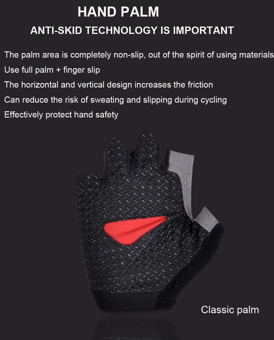 Unisex Men Women Sports Summer Breathable Antiskid Sports Mittens Half Finger Fitness Gloves For Outdoor Cycling Skate Gym