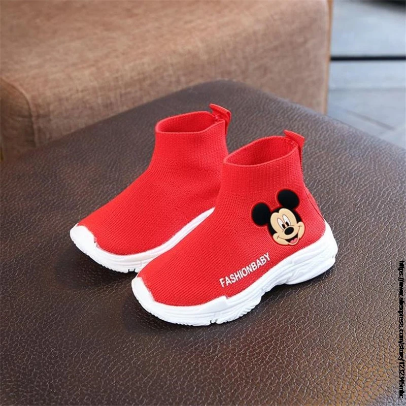 Mickey Mouse Children Duck Shoes For Boys Gilrs New Disney Soft Spring Autumn Baby Kids Sneakers Infant Tennis Breatha