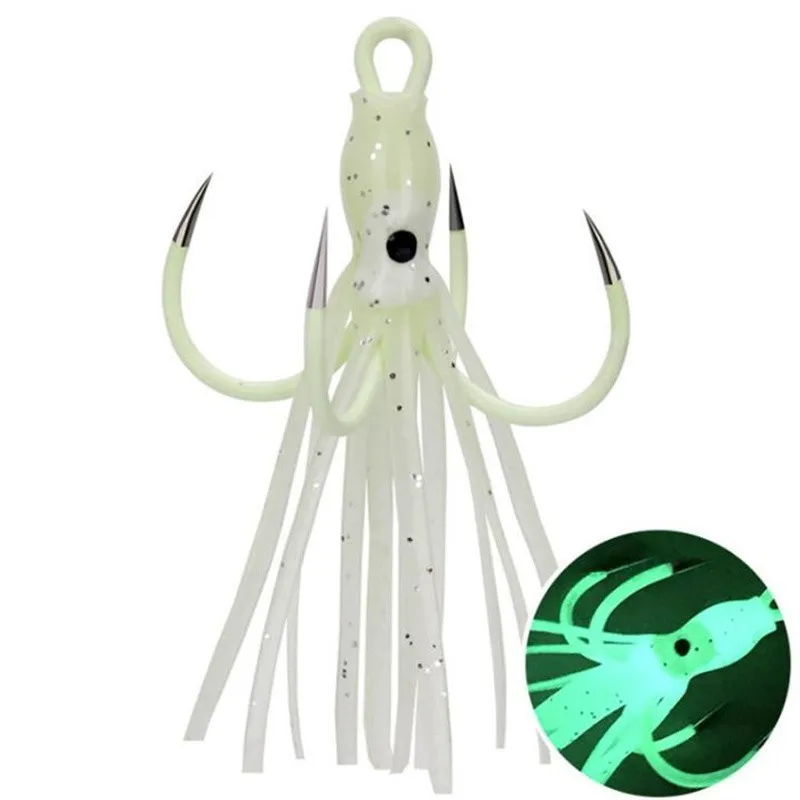 

1pcs Fishing Wobbler Luminous Soft Jig Squid Bait Barbed Fish Hook 6-6.2cm Artificial Minnow Crankbait Fishing Lure Accessories