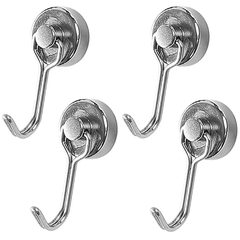 

4 Pack Swivel Swing Magnetic Hook New Upgraded Refrigerator Magnetic Hooks Strong Neodymium Magnet Hook Perfect