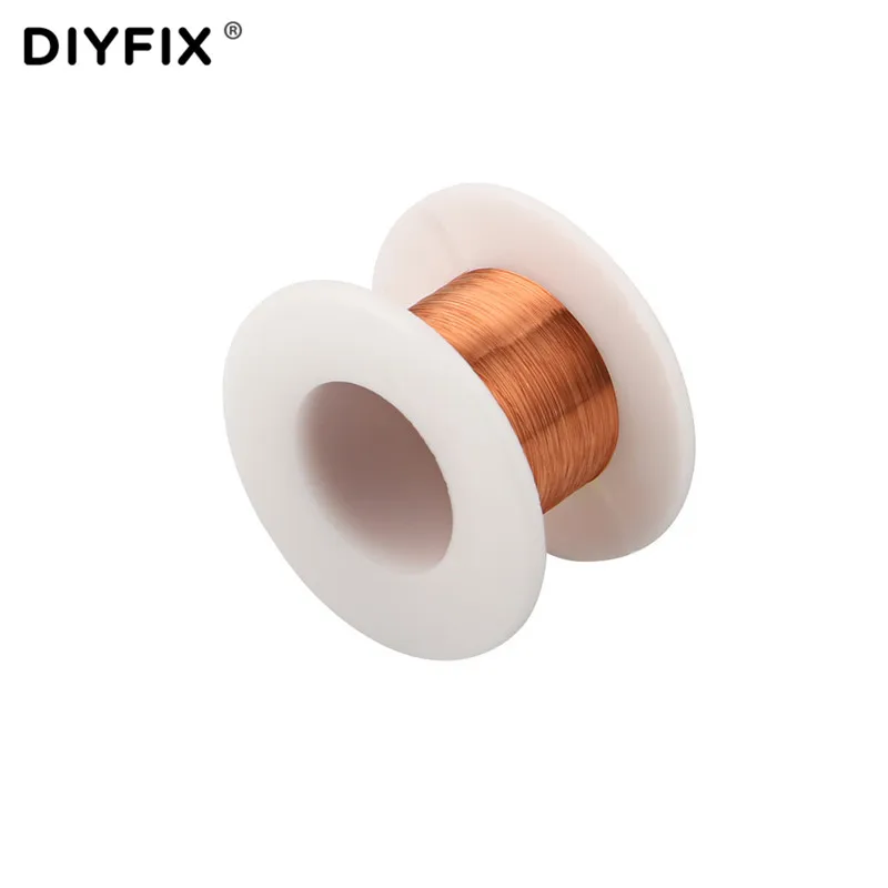 DIYFIX 0.02mmx50m PCB Link Wire Copper Soldering Wire Jump Line for iPhone Chip Welding Maintenance Repair Tools