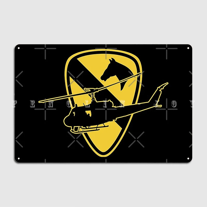 1st Cavalry Division The First Team Metal Sign Cinema Kitchen Plaques Club Bar Vintage Tin Sign Posters