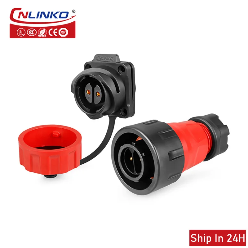 

Cnlinko YM24 M24 IP67 Waterproof 4pin 10A Electrical Line Plug Socket Cable Connector for New Energy Marin Solar Photovoltaic