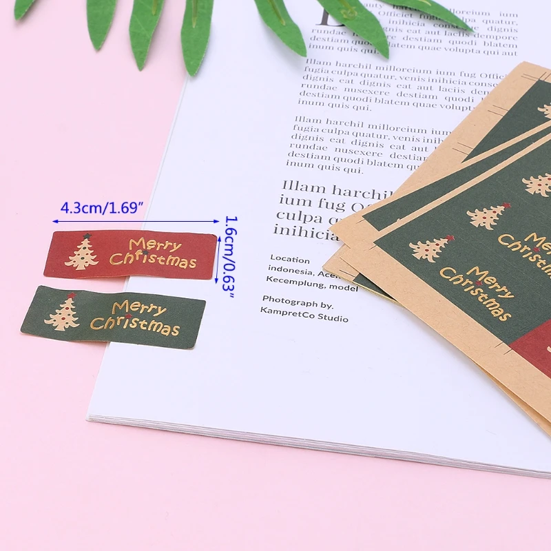 100Pcs Vrolijk Kerstfeest Pakket Seal Sticker Voor Gift Label Sticker Scrapbooking