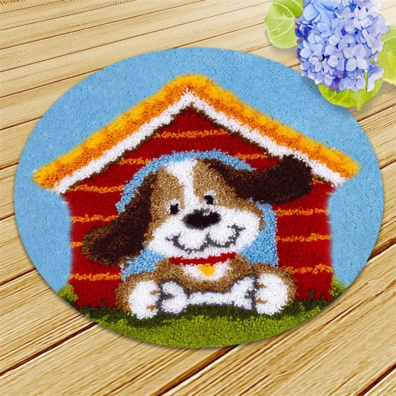 Cartoon Animals Knooppakket Smyrna Latch Hook Panda High Quality Cushion Needlework Mats Klink Haak Kussen Bloem Gifts DIY