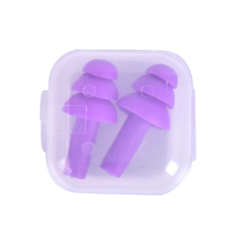 1Pair Waterproof Spiral Silicone Ear Plugs Anti Noise Snoring Earplugs Comfortable For Sleeping Noise Reduction Accessory