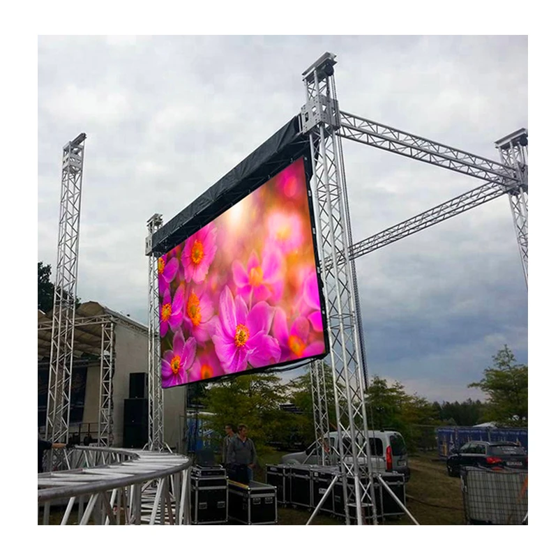 

HD LED Display Panel P3 Outdoor 576*576mm Die Casting Aluminum Cabinet LED Martrix Screen Rental Advertising Big Billboard