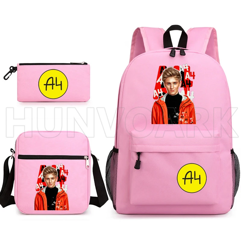 3pcs/Set Men Women Travel Backpacks Printing Shoulder Bag Backpack A4 Vlad paper School bags for Teenage Boys Students mochilas