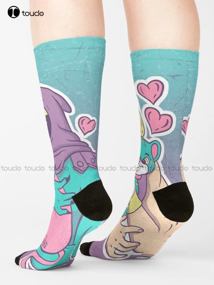 New He-Man'S Cat He Man, Cringer, Cat, Battle Cats Socks Womens Socks Crew Personalized Custom Unisex Adult Socks Teen Socks