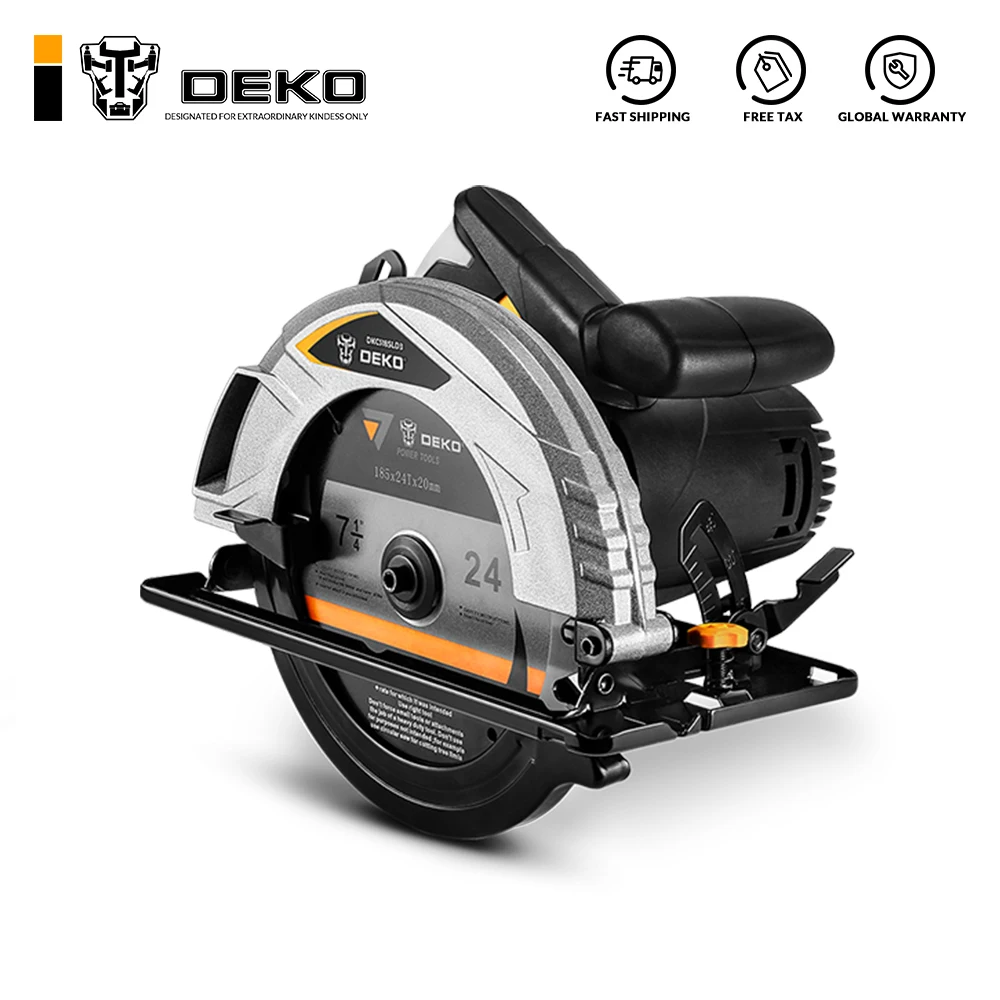 DEKO DKCS185LD3/DKCS185L1 185mm, 전기 원형 톱, 다기능 절단 Mdle, 고출력 및 다기능 절단 기계