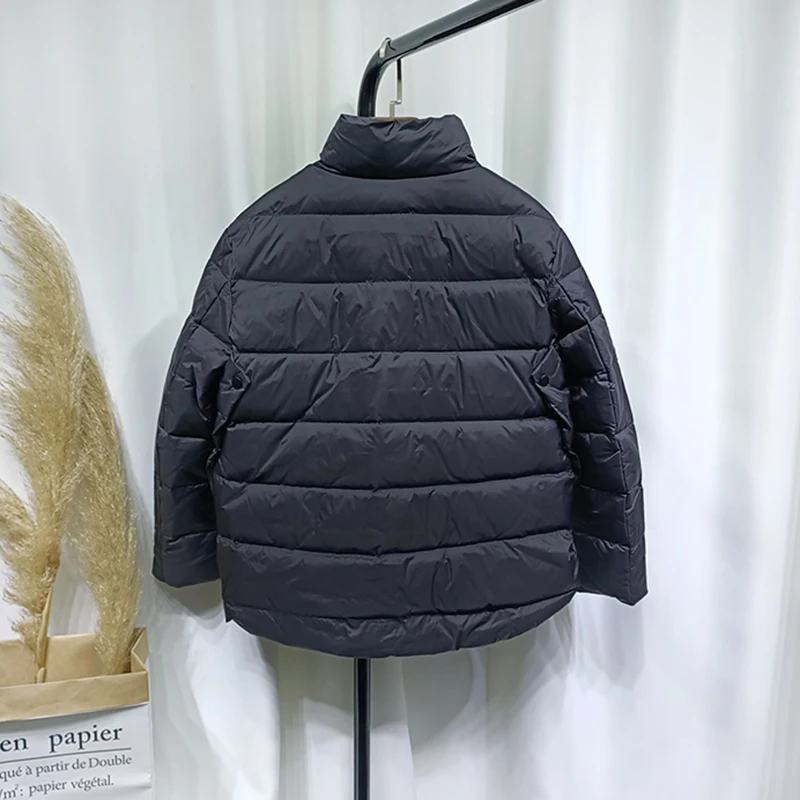 SEDUTMO Thời Trang Mùa Đông Vịt Xuống Áo Khoác Nữ Oversize Thêu Áo Khoác Ngắn Cổ Nóc Áo Khoác Mùa Thu Parkas ED1198