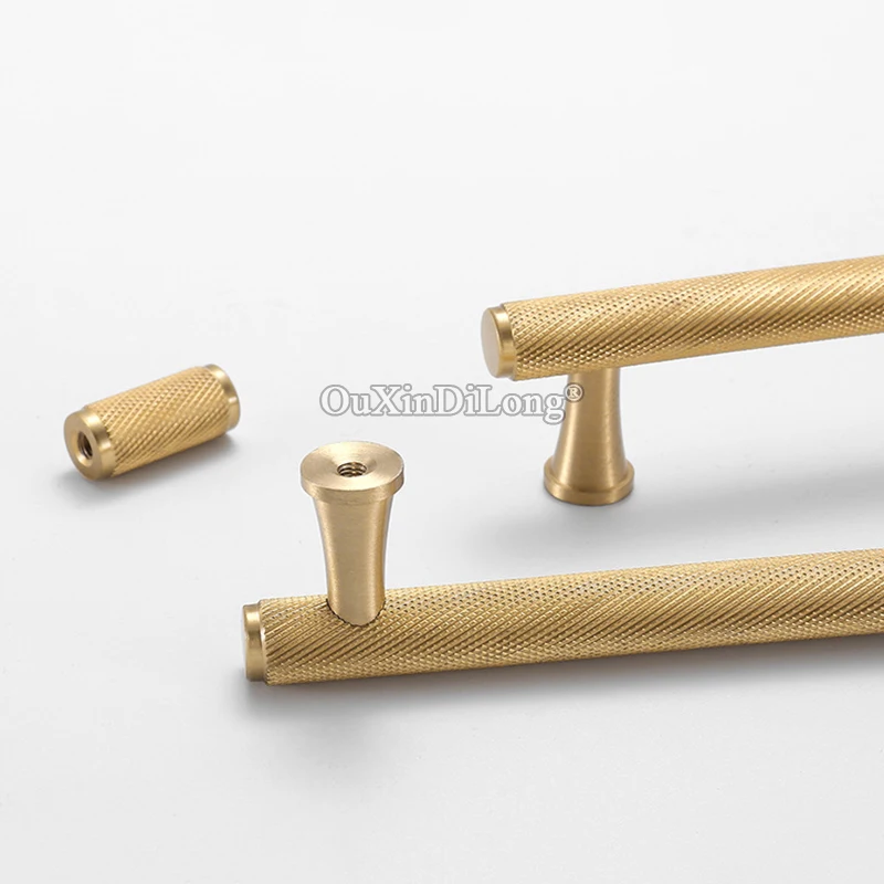 

Exquisite 2PCS Solid Brass T-bar Furniture Pulls Handles Drawer Knobs Cupboard Wardrobe Kitchen Closet Dresser Cabinet Pulls