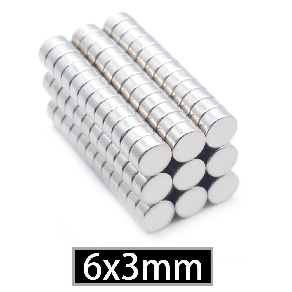 10/30/100/200 Pcs 6x3 Neodymium Magnet 6mm x 3mm N35 NdFeB Round Super Powerful Strong Permanent Magnetic imanes Disc 6x3