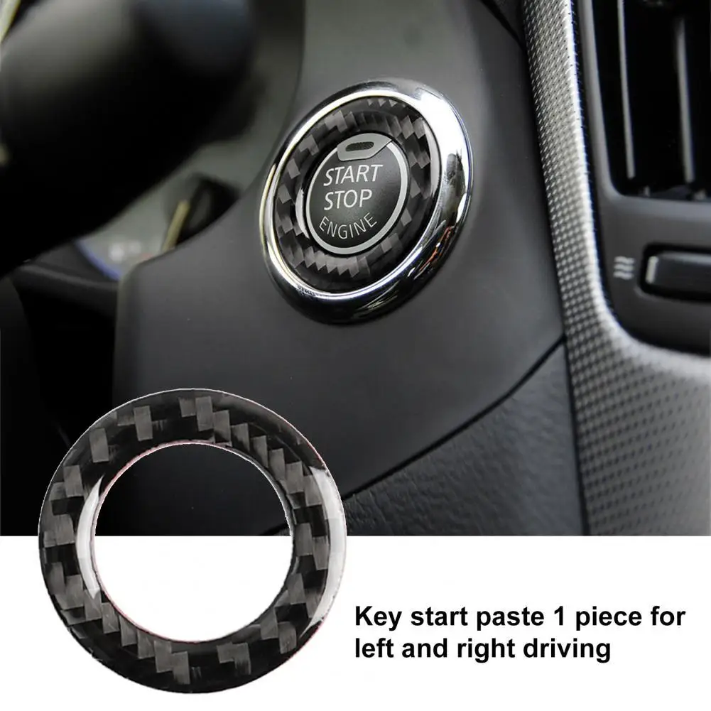 Durable Fashion Self-adhesive Mini Dust-proof Start Stop Engine Button Trim for Infiniti Q50 Q60 QX60