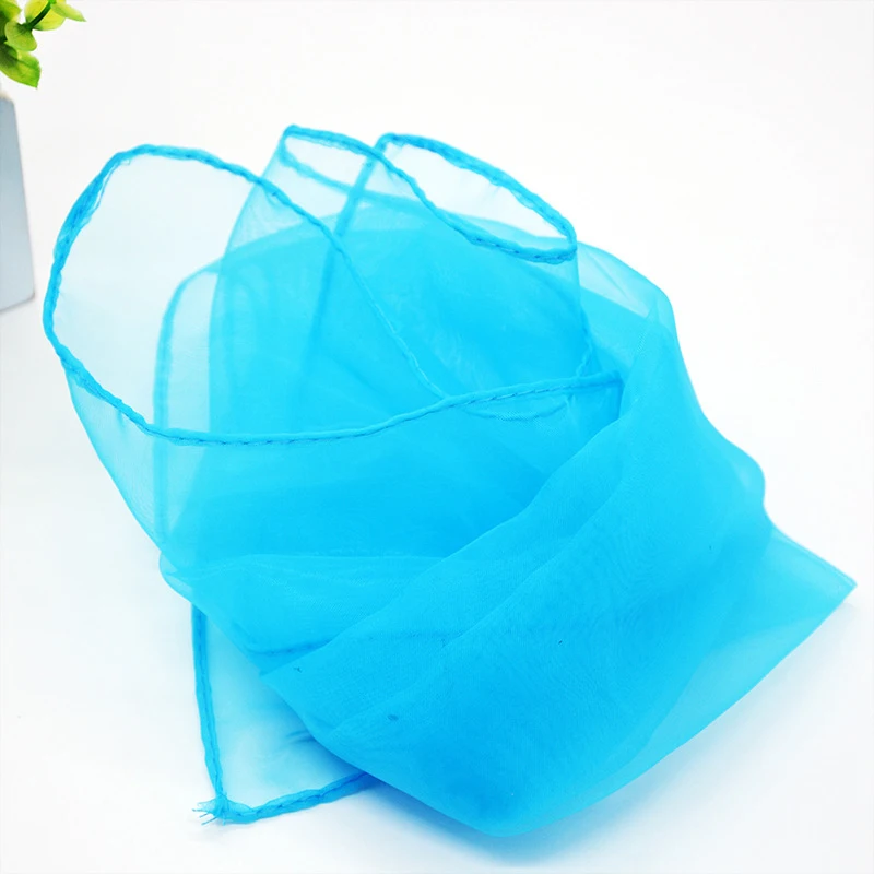 Kindergarten Performance Dance show silk scarf Candy-colored solid scarf Women Summer Spring Transparent Square Chiffon Scarves