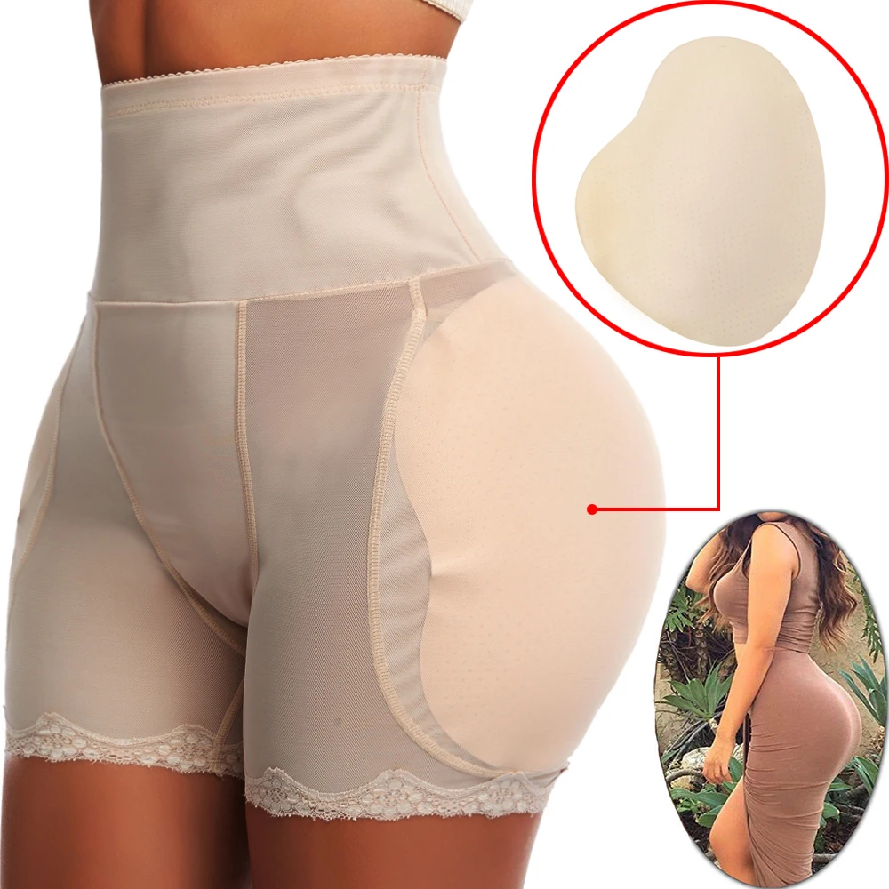 YBFDO Shapewear Padded Hip Butt Lifter Panties High Waist Trainer for Women Tummy Control Body Shaper Hip Enhancer Thigh Slim