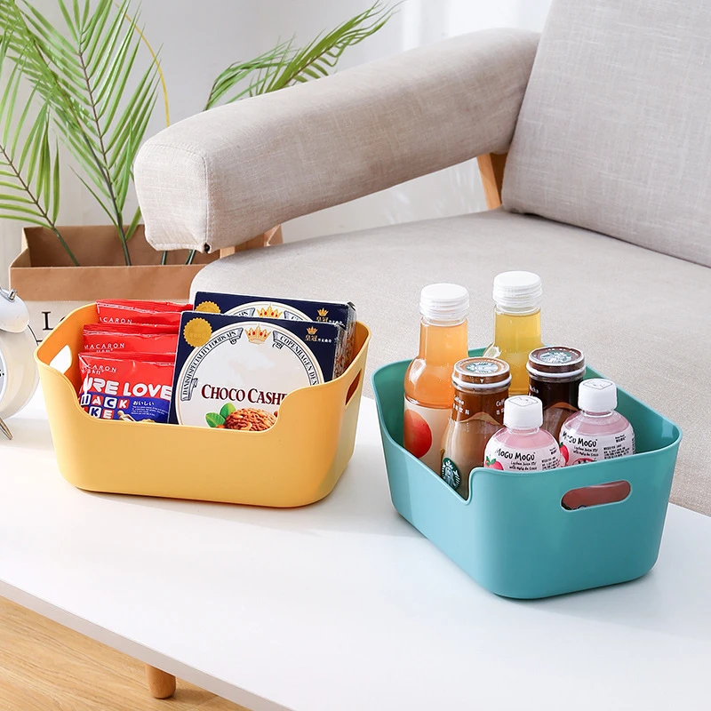 Plastic Desktop Storage Basket Drawer Sundries Toys Organizers Box Household Snacks Makeup Kitchen Seasoning Sorting Container