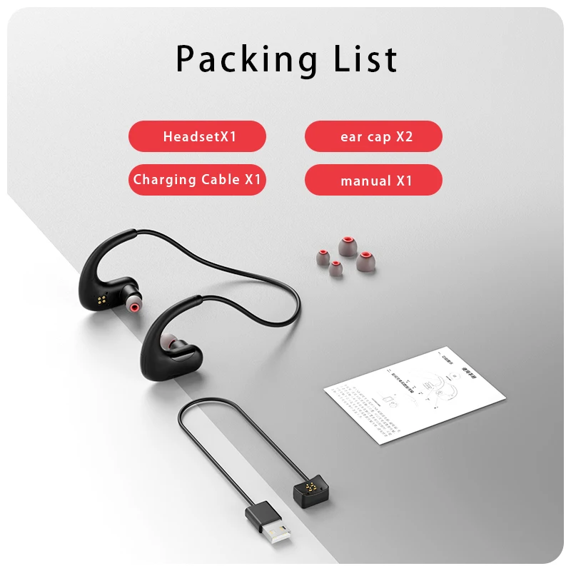 Earphone Renang Profesional 8GB Pemutar Musik MP3 Headphone Bluetooth IPX8 Earbud Olahraga Suara HD Bawah Air Tahan Air