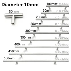 50mm-500mm Stainless Steel Kitchen Door Cabinet T Bar Handle Pull Knob cabinet knobs furniture handle cupboard drawer handle