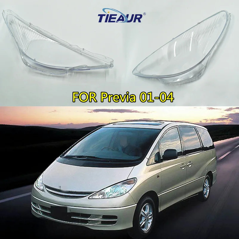 

Plastic Headlight Lens Cover for ESTIMA 2001 2002 2003 2004 Auto Car Lights Large Lampshade DIY Cover Shell Replacement Repair