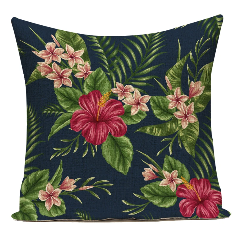 Tropical Plants Leaves Pillowcase Cactus Flowers Pillows Cover Decorative Modern Simple Sofa Bed Home Cushions Covers