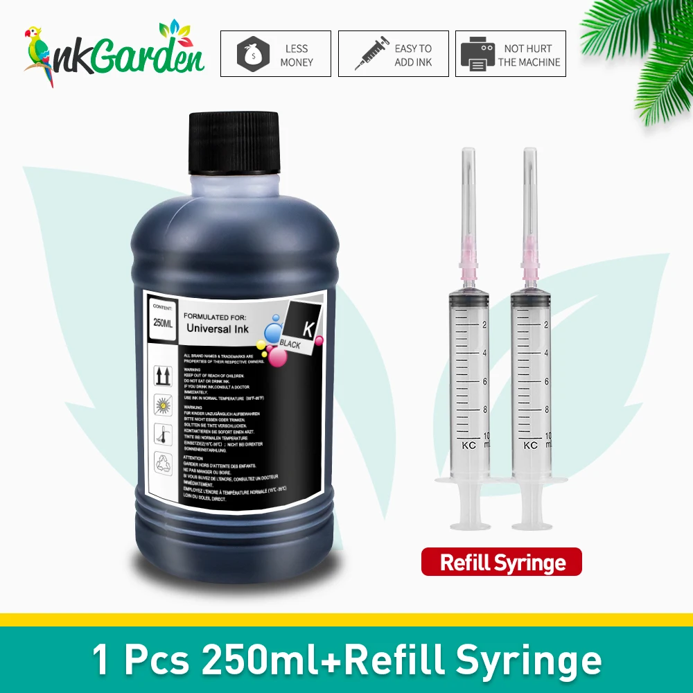 Kit de recarga de tinta Universal para impresora Canon, HP, Epson, Cartucho 250, 301, 302, 304, 305, CISS, Ecltank 664, 104 ML