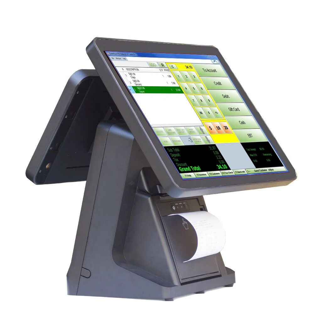 

High quality 15+15 inch All-In-One Touch Pos Terminal Pos system for sale